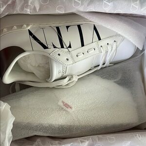 Valentino White Leather Sneakers